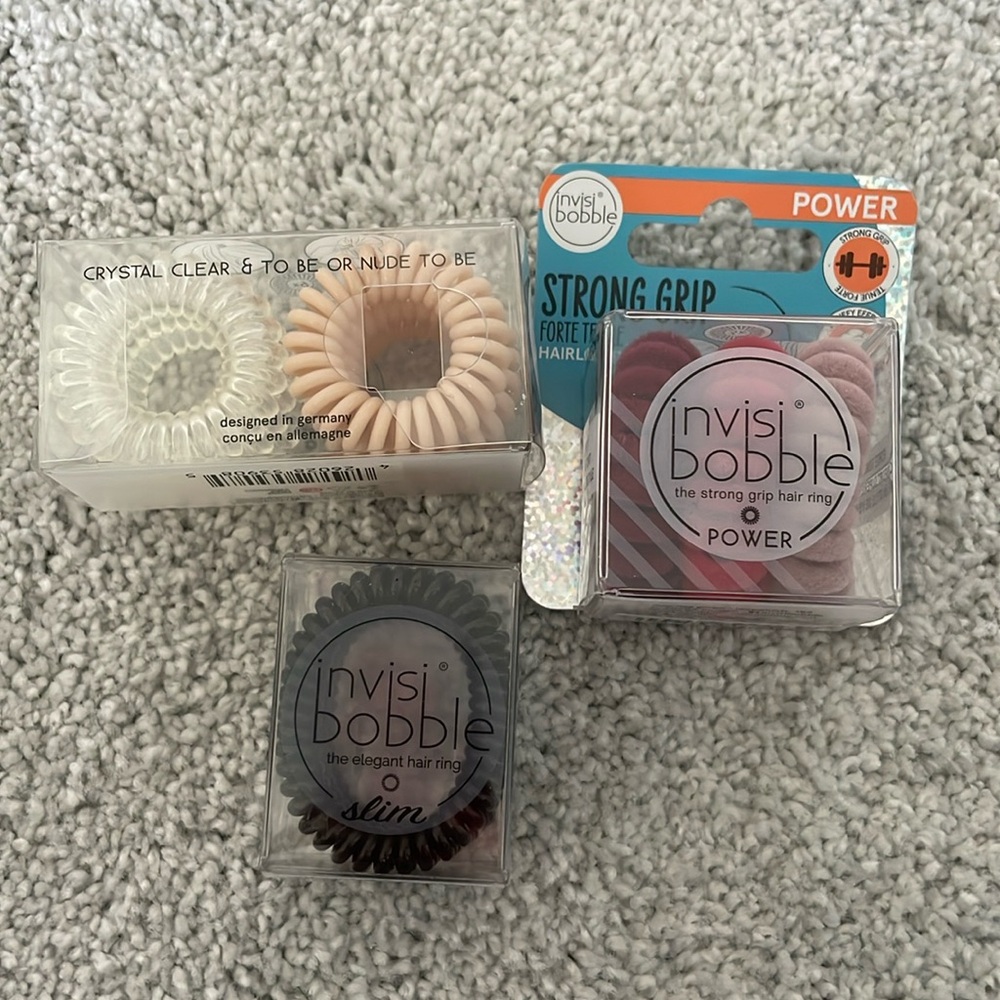 Invisi bobble bundle of 12 hair rings 3 different varieties